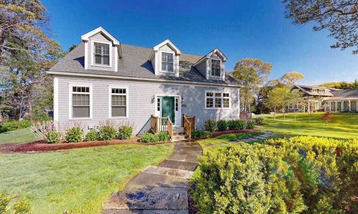 East Chop House | 2-story home near Crystal Lake with partial views, deck, grill, outdoor shower