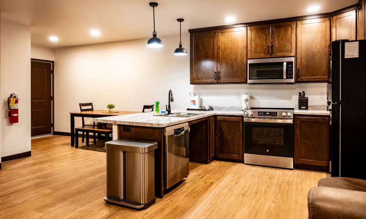 Brillion Apartment | ADA Accessible Brillion 2‑Bedroom Suite w/Full Kitchen Near Ariens – Unit #1