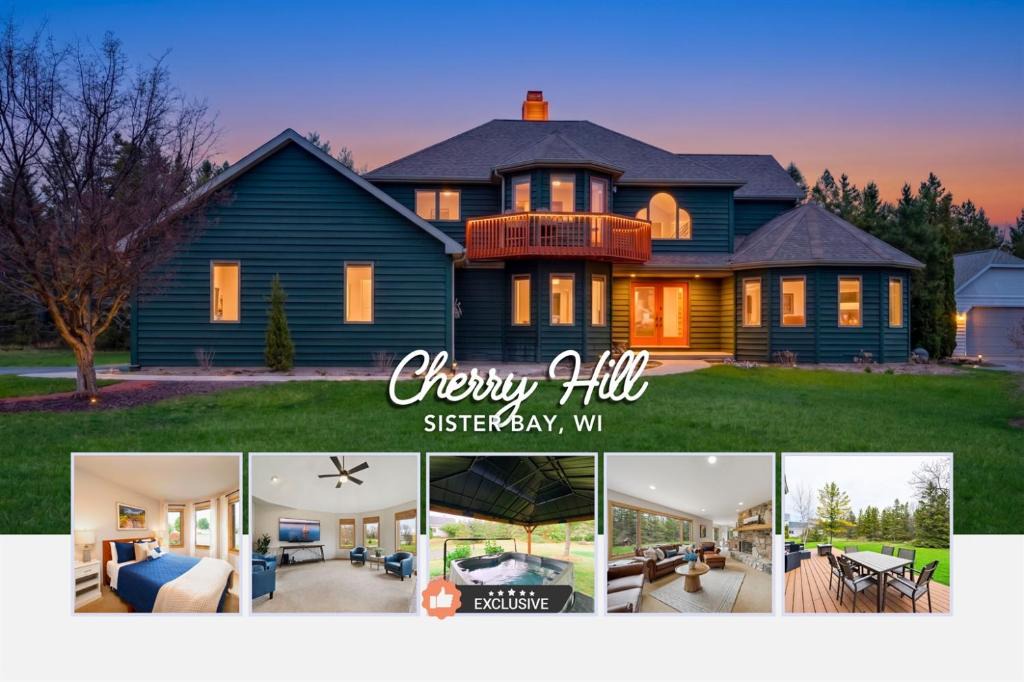 Sister Bay House | Cherry Hill- Charming Sister Bay Home, Backyard Oasis, HotTub