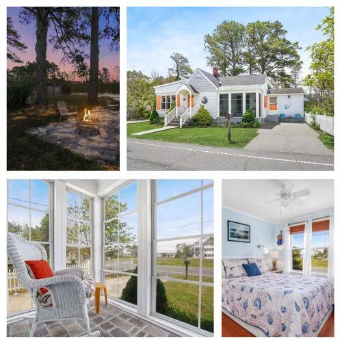 Chincoteague House | Cozy creekside cottage w fire pit & patio