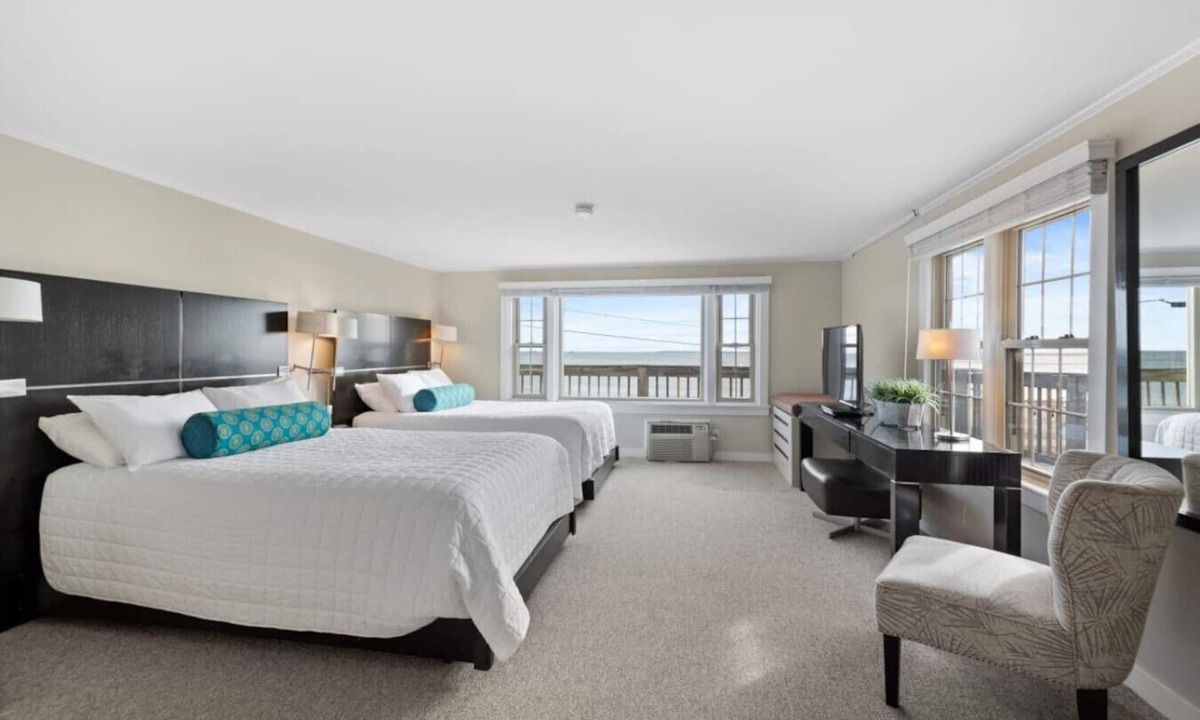 Falmouth Heights Condo | Direct Ocean Views! 2 Double Beds + Kitchenette (108)
