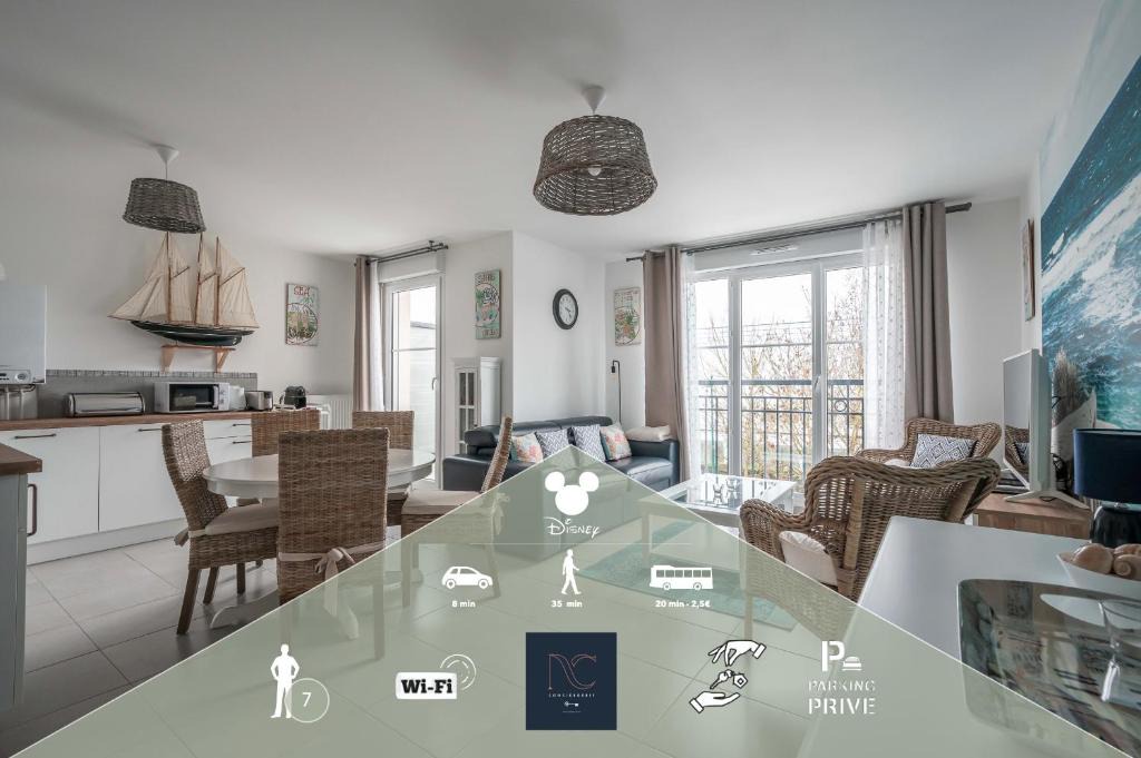 Montevrain Apartment | *Disneyland-Paris* 7pers, Wifi, Netflix, parking