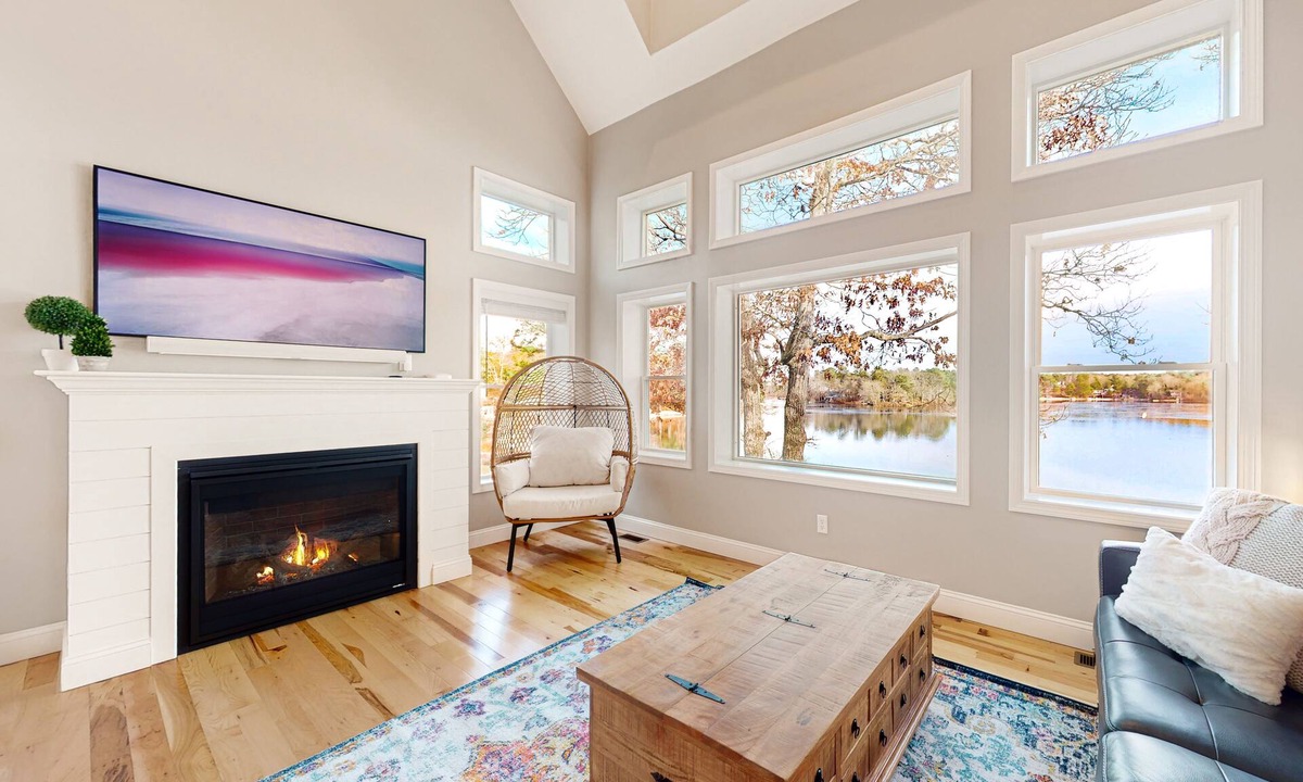 West Wareham House | Fantastic lakefront home with firepit, game room, fireplace & W/D, dog-friendly