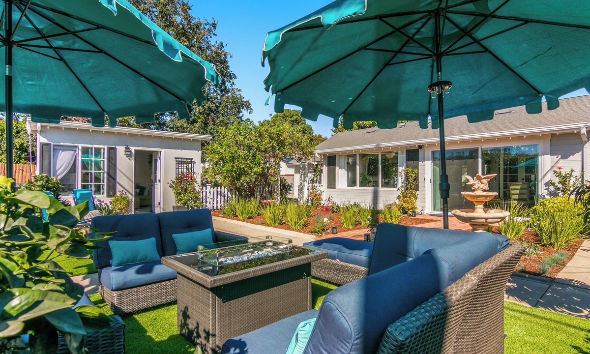 Ventura House | Gorgeous Midtown Gem with Sunroom and Guest Cottage. Half Mile to the Beach.