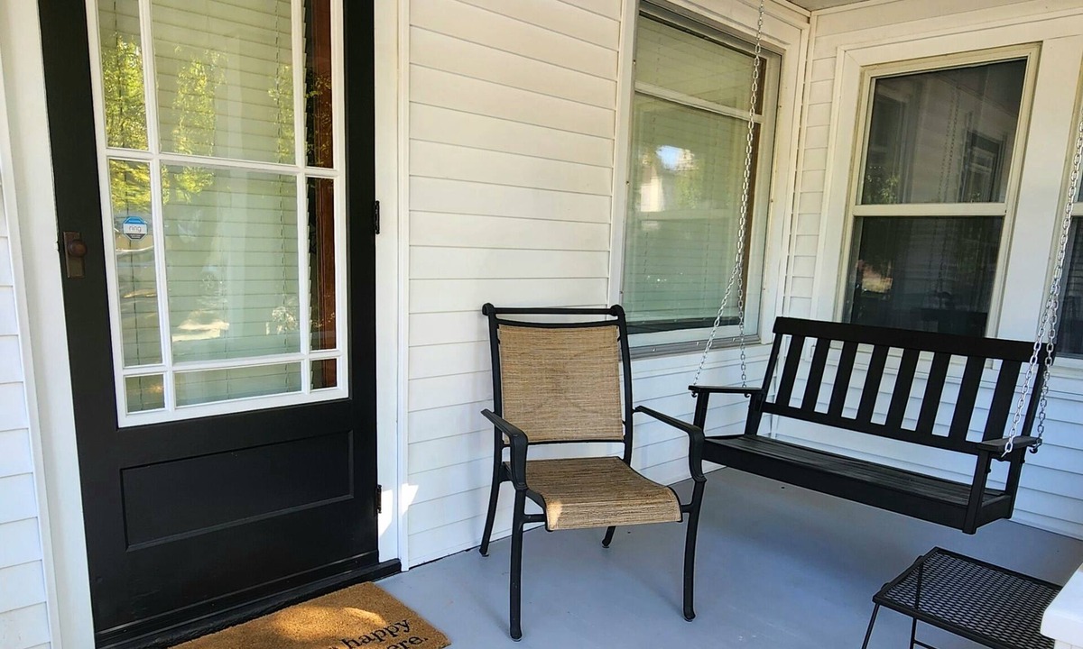 Kutzky Park House | Hart House/One Bed, 1 Ba, St Mary's Mayo Clinic from the Front Porch