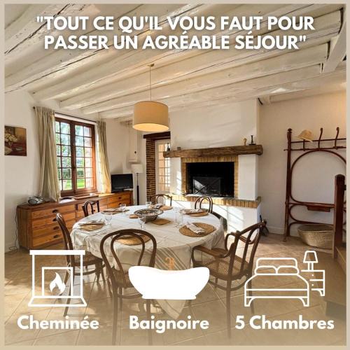 Saint-Sulpice-sur-Risle House | La Maison du Tilleul avec Piscine couverte chauffée