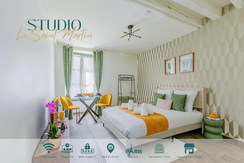 Jouy-en-Josas Apartment | Le Saint-Martin - Studio rénové - Versailles 7 min - HEC 5 min