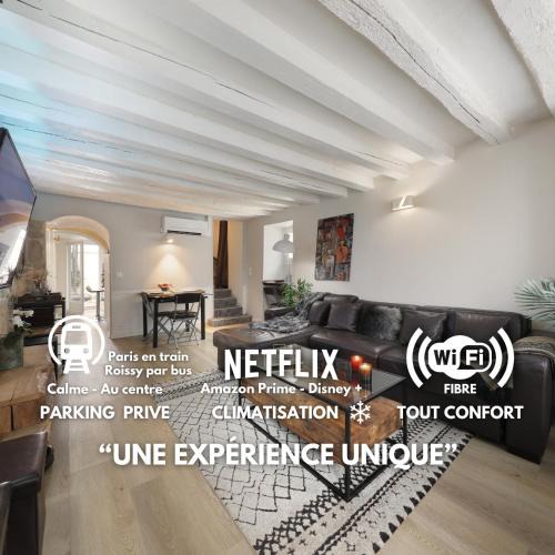 Orry-la-Ville House | Maison entière climatisée pour 6 personnes avec parking proche Astérix, Roissy CDG, Chantilly, Le Bourget