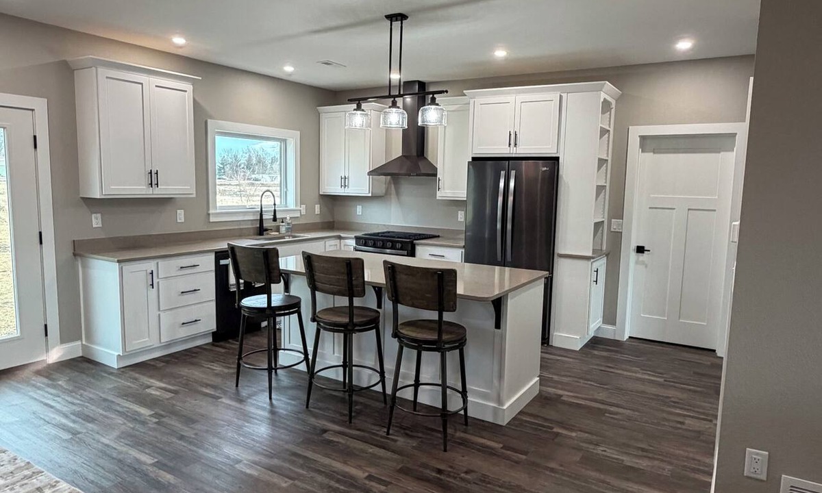 Exline House | Newly built, peaceful 3-bedroom house in quaint Exline, IA with AC comfort