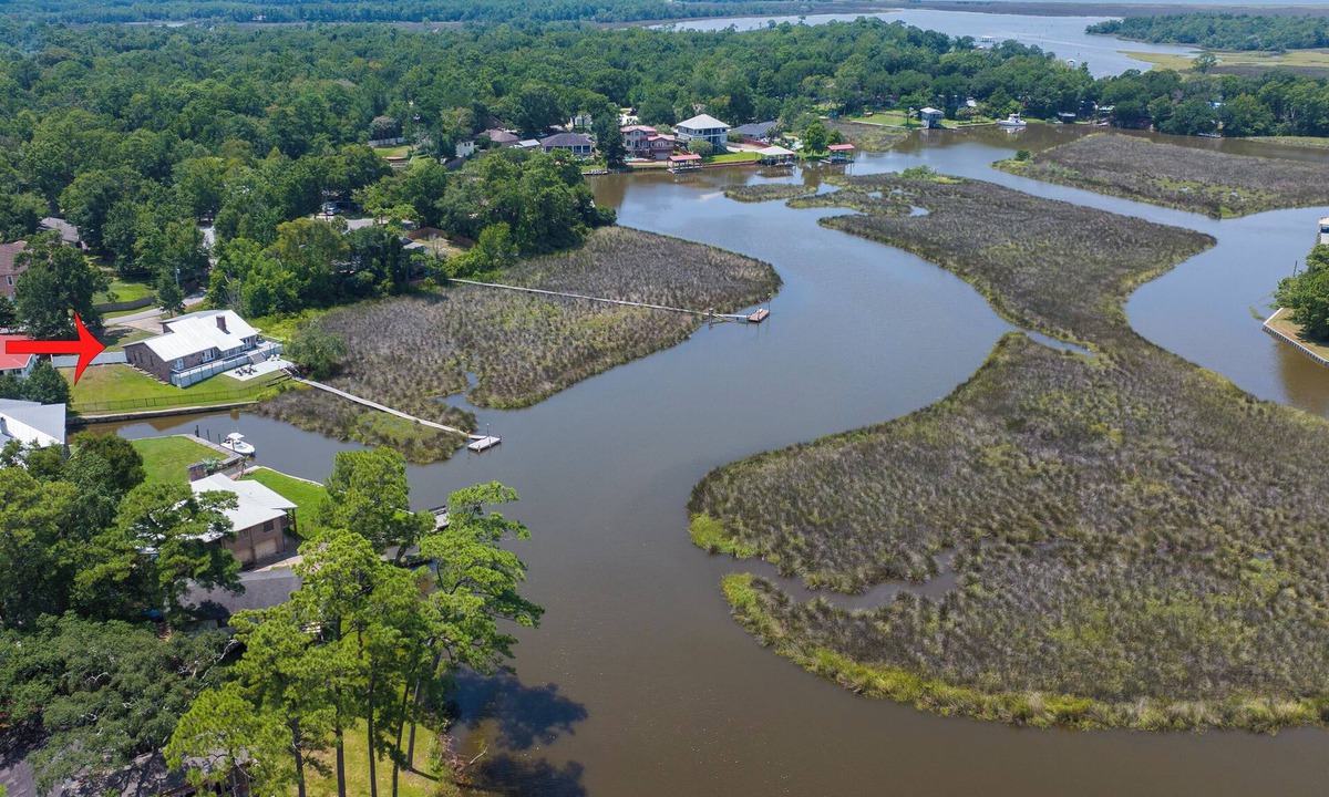 Ocean Springs House | Ocean Springs Waterfront Home with Amazing Views!