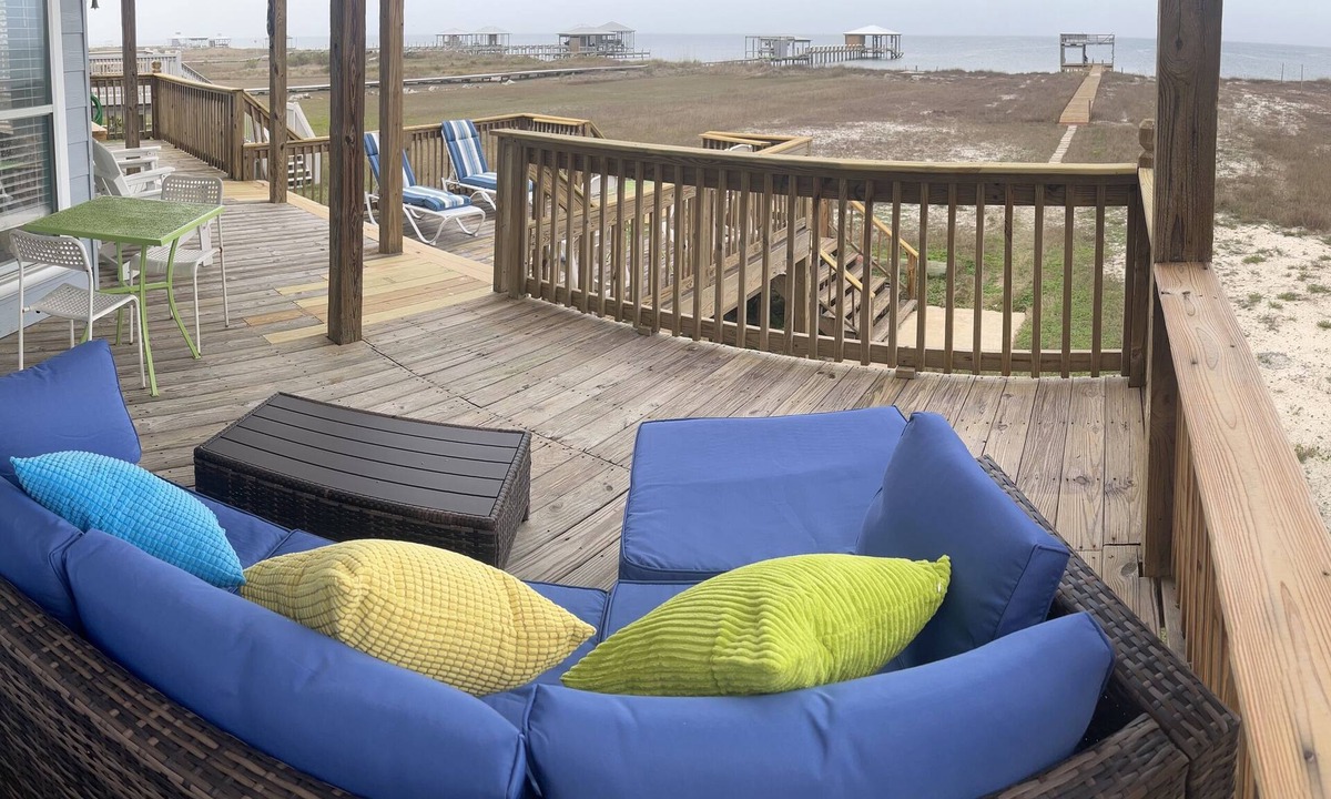 Dauphin Island House | Private bayfront beach- private dock for fishing, Bring dogs. BIG JULY DISCOUNTS
