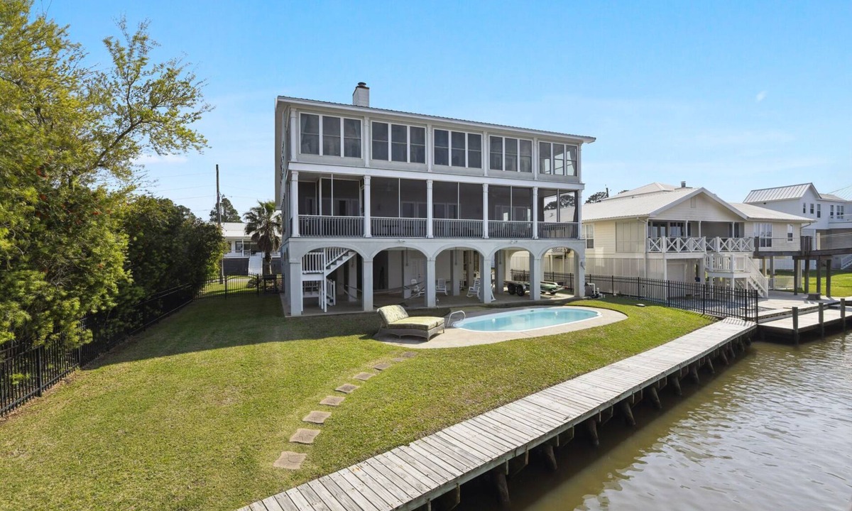 Pass Christian House | Sunsets on the bay with private pool and sunporch/screenporch