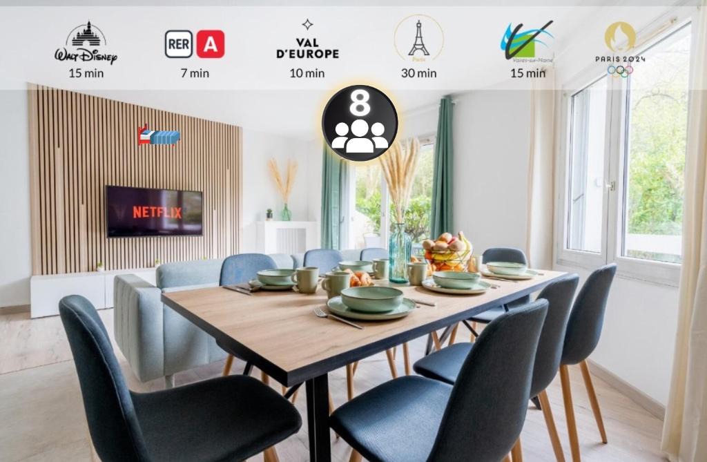Lognes Apartment | The Green Wood - Disney 15min - Paris 30min - Terrasse