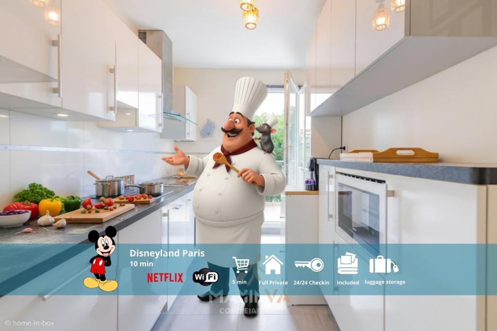 Montevrain Apartment | The Little Cook, 8 pers 10 min Disneyland Paris