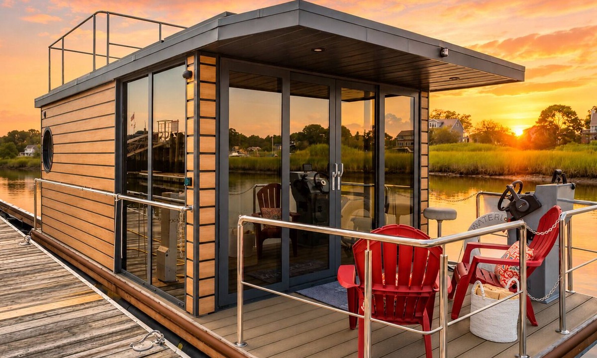 East Greenwich Boat Rental | The Ultimate Luxury Coastal Houseboat Experience at Jodoin Marina -Sleeps 4!