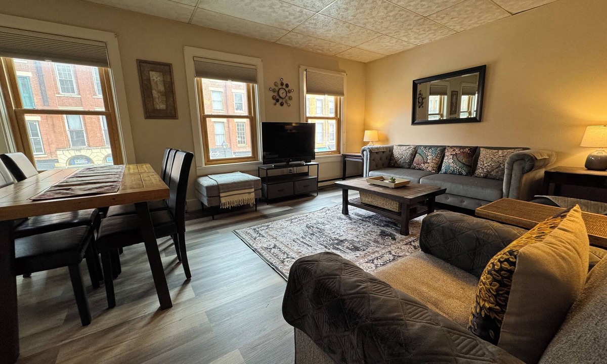 Galena Apartment | Two Bedroom Apartment Overlooking Main Street with One Designated Parking Spot