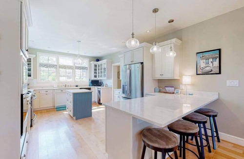 East Chop House | 2-story home near Crystal Lake with partial views, deck, grill, outdoor shower