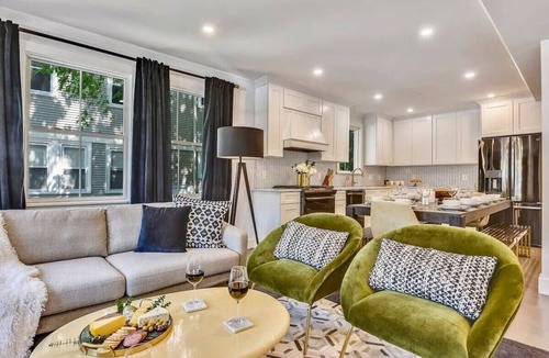 Jamaica Plain Condo | 4BR Mid-Century Glam Retreat | Near T