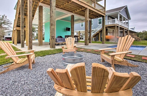 Shoreline Park House | Bay St Louis Home w/ Private Pool + Boat Dock