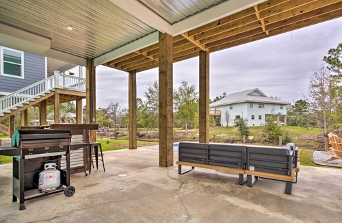 Shoreline Park House | Bay St Louis Home w/ Private Pool + Boat Dock