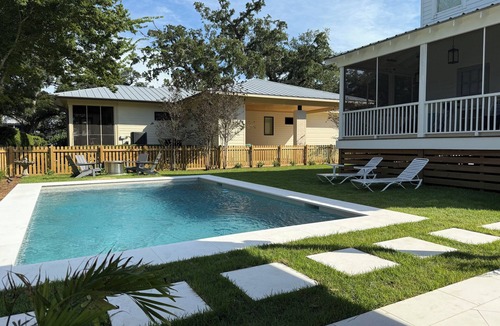 Bay St Louis House | Beach Bungalow - Private Pool + Steps to the Beach + Walkable to Town