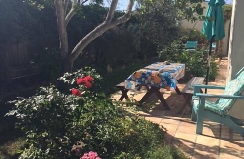West Mesa House | Beautiful home, 1/2 block from ocean, with pool, garden, available Fall '25