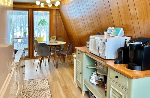 Sister Bay Cottage | Beechwood Cottage - Sleeps 4! A-Frame in Sister Bay, WI: Coffee Bar & Fire Pit!