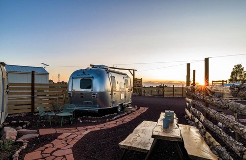 Valle House | Buddy Airstream with Private Hot Tub (Unit A) - Airstream Bambi Flying Cloud 2019 & Avion Travel Trailer Airstream
