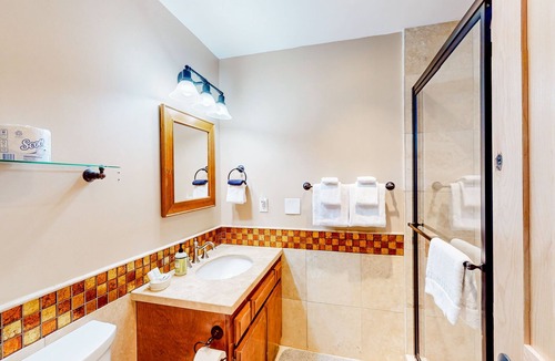 Lake Arrowhead House | Charming wilderness retreat with game room, large deck, wood fireplace, & AC