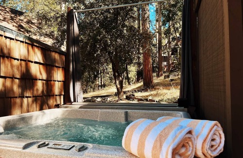 Idyllwild Cabin | Clarity Cabin A-Frame Sanctuary w Hot Tub, Fireplace, Grill, AC, Hammock Chairs, Fire Pit, Pets OK