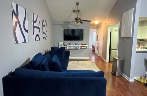 Highlands - Perkins Condo | Cozy 1- bedroom condo with 2 sofas is Steps from Everything