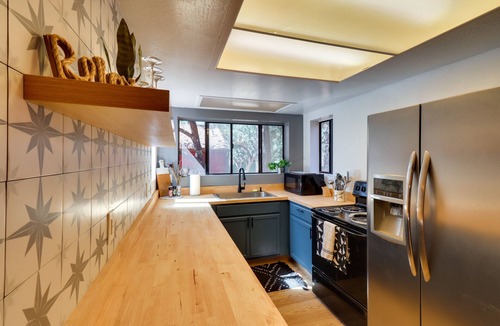 Overgaard Cabin | Decks + Fire Pit: Rustic-Modern Overgaard Cabin!