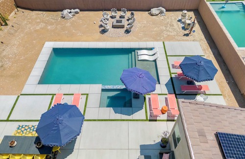 Desert Hot Springs House | Desert Picasso - Pool, Spa, Games and Mountain Views in quiet Desert Hot Springs