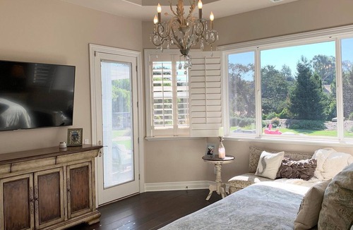 Solvang House | Dreamy White Farmhouse in Charming Solvang with a resortlike pool & huge jacuzzi