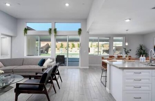 Desert Hot Springs House | Heated Pool, Hot Tub, BBQ, Stepdown Firepit, Golf Nearby, Chilled Salt Pool|Luxury Firepit| Near Gol.