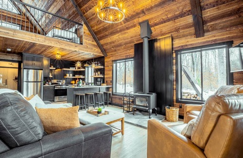 Jenkins Cabin | Hidden Gem. Cabin in woods. Sauna. Wood Fireplace. Pets ok.