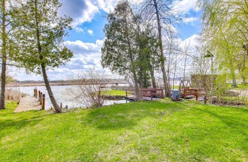 Campbellsport House | Lakefront Campbellsport Retreat w/Dock & Yard!