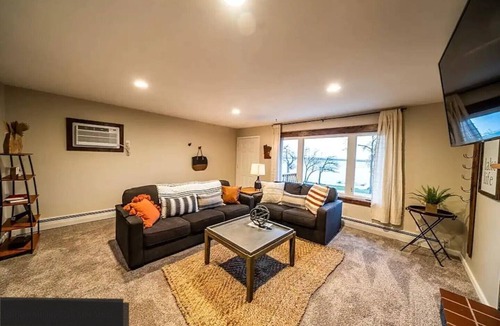 Detroit Lakes Condo | Lakefront Condo, 2 bedroom, with Dock & Private Patio! Walk to Restaurants!