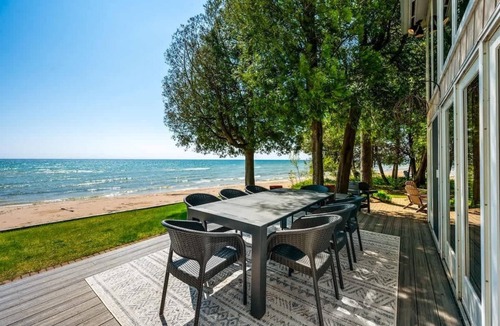 Baileys Harbor House | Lakefront Cottage · Sand Beach · Waterfront Deck