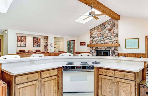 Manitowish Waters House | Lakefront, Dog-Friendly Home with Lake View, Dock, Central AC, & Wood Fireplace