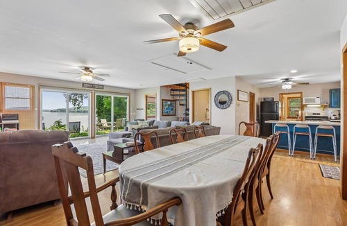 Merrimac House | Lakefront Lake Wisconsin Home - Deep Water, Fire Pit & Year-Round Adventure