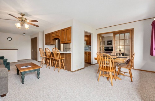 Breezy Point Condo | Lakeview 1BR Condo with Fireplace & Balcony
