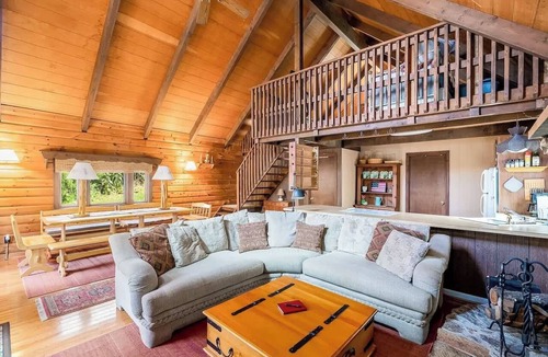 Great Cacapon Cabin | Log Cabin w Loft, Grill, Deck, Fire Pit, & WiFi