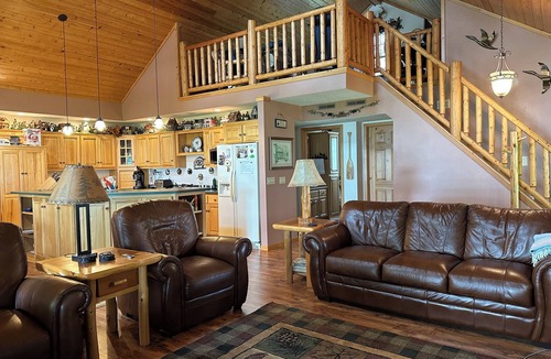Burtrum House | Lovely lakefront home-zero entry shoreline. Pontoon and snowmobile trail access.
