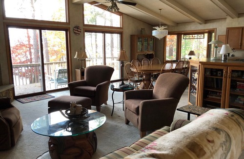 Eagle River House | Lovely Open-Concept Home on Catfish Lake w/Guest Cottage