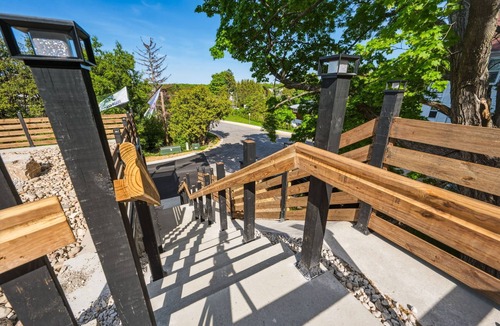 Sister Bay Condo | Luna View | Top-Floor Water Views & Covered Patio in Sister Bay