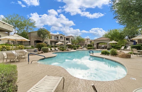Talon Retreat Condo | Luxury Condo Living in the Perfect North Scottdale Location w/Heated Pool & Spa