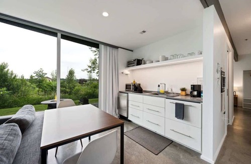 Egg Harbor Apartment | Modern 1BD Retreat · Patio & Firepit · Egg Harbor