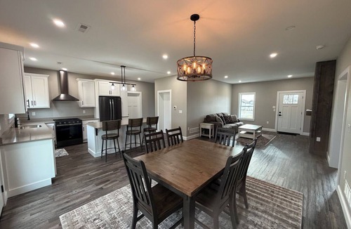 Exline House | Newly built, peaceful 3-bedroom house in quaint Exline, IA with AC comfort