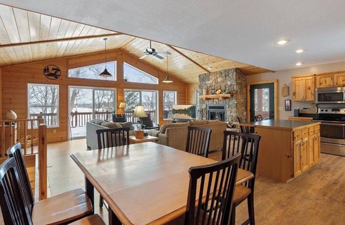 Crosby Cabin | Northwoods Escape on Rabbit Lake: Lakefront, Hot tub,Bike Trails, Pontoon Rental